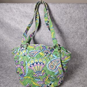 Vera Bradley Glenna Emerald Paisley Over the Shoulder Bag Retired READ